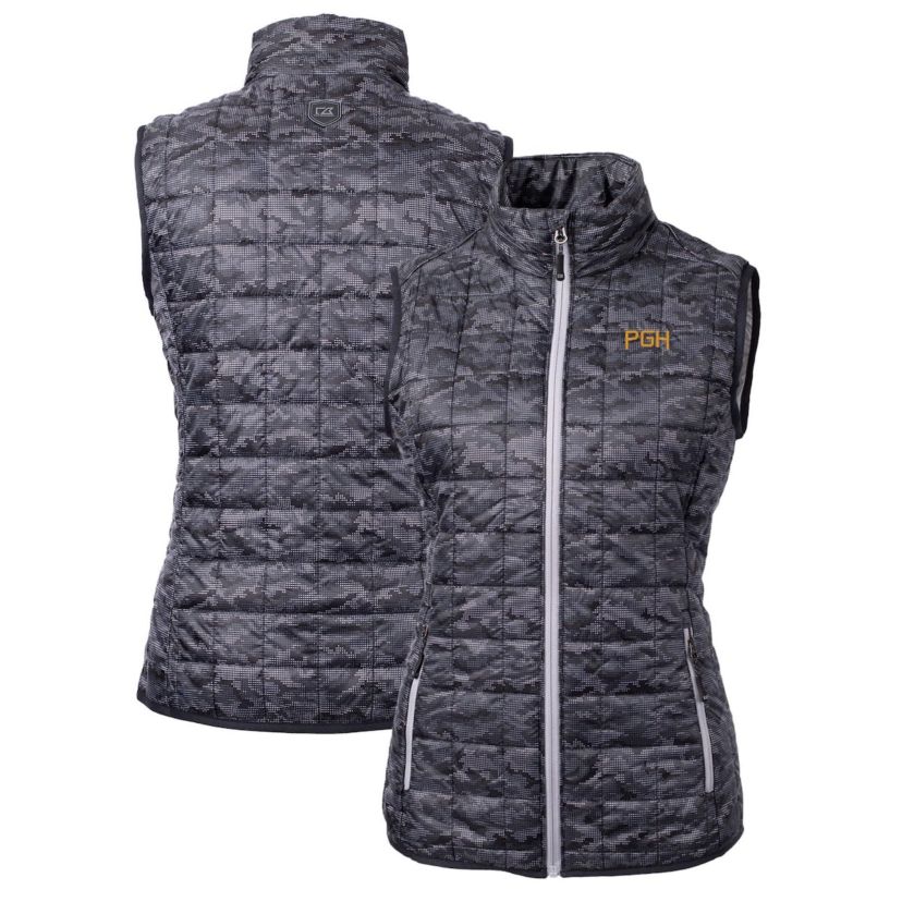 MLB Pittsburgh Pirates City Connect Rainier PrimaLoft Eco Insulated Full-Zip Printed Puffer Vest