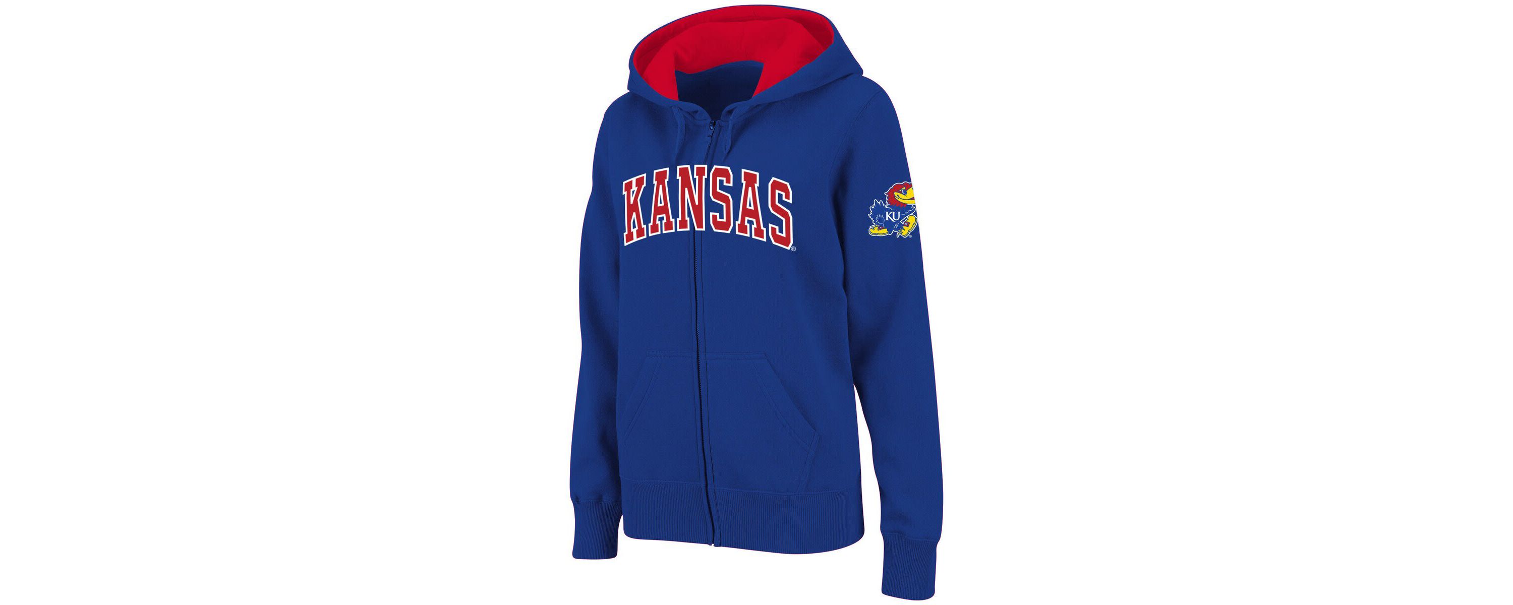 NCAA Kansas Jayhawks Arched Name Full-Zip Hoodie