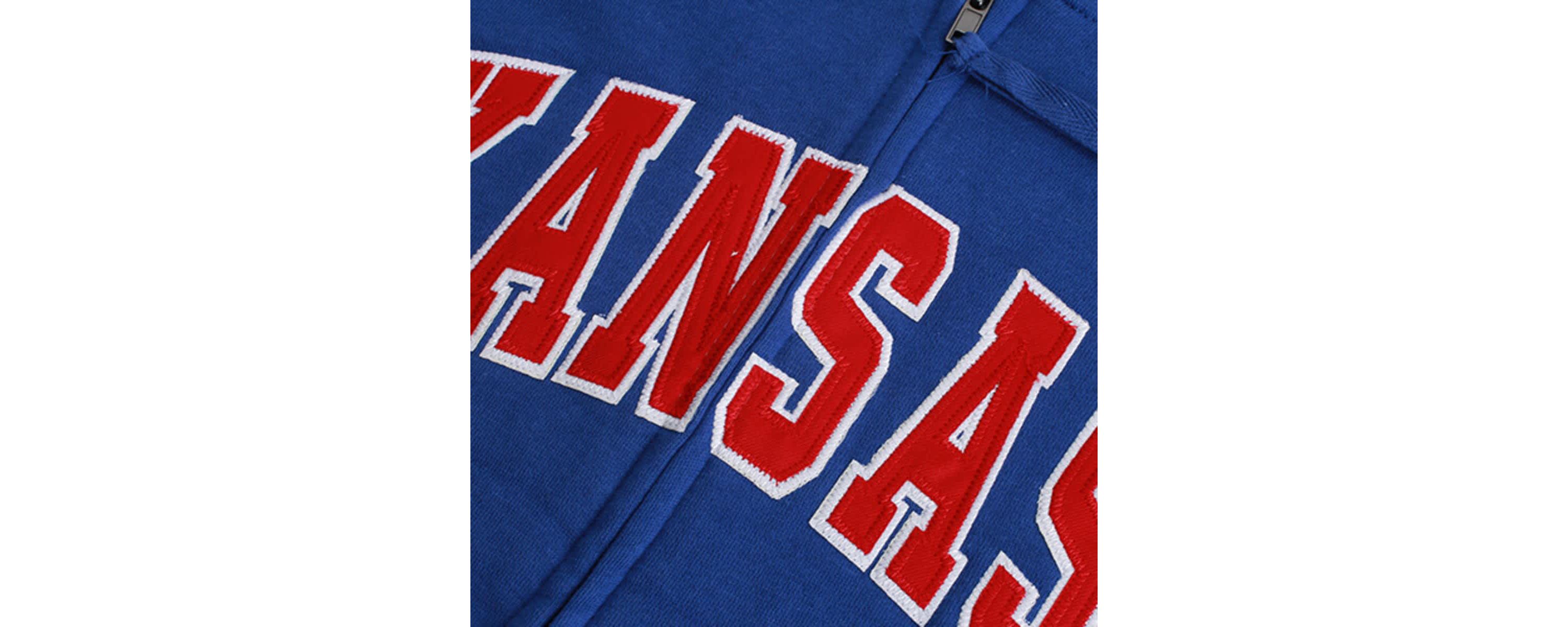 NCAA Kansas Jayhawks Arched Name Full-Zip Hoodie