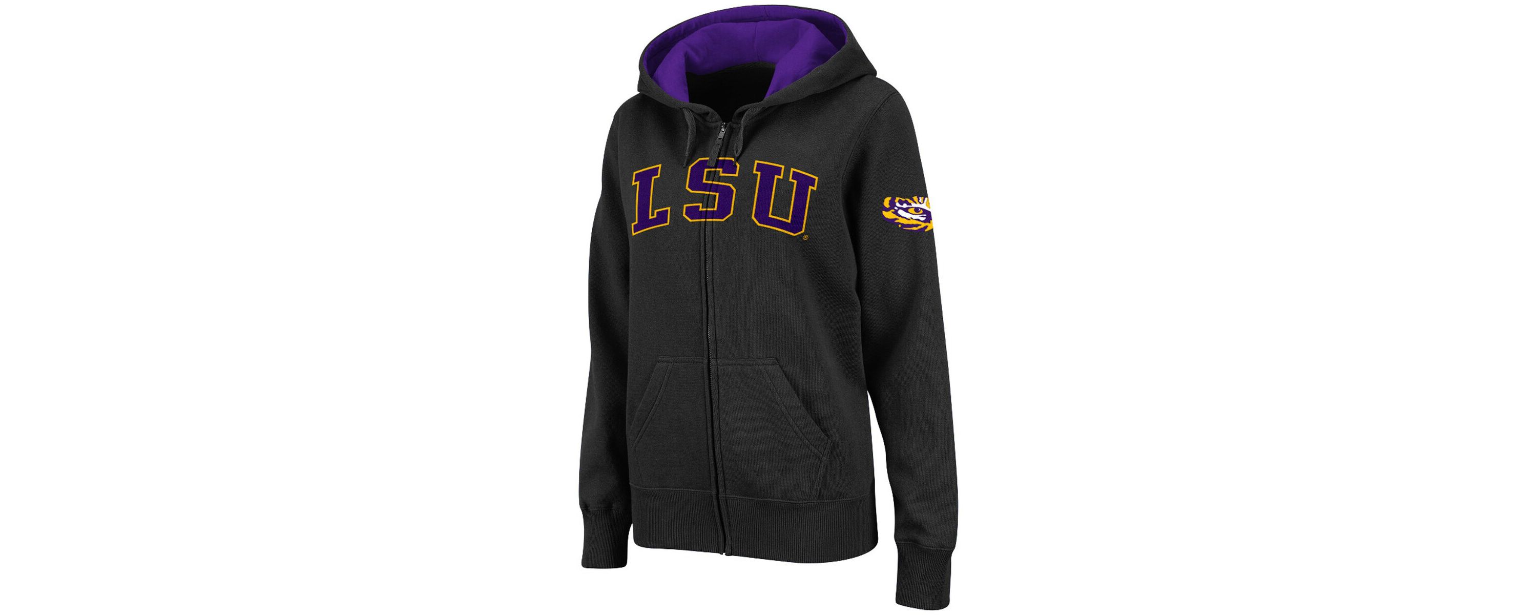 NCAA LSU Tigers Arched Name Full-Zip Hoodie