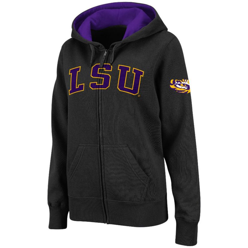 NCAA LSU Tigers Arched Name Full-Zip Hoodie