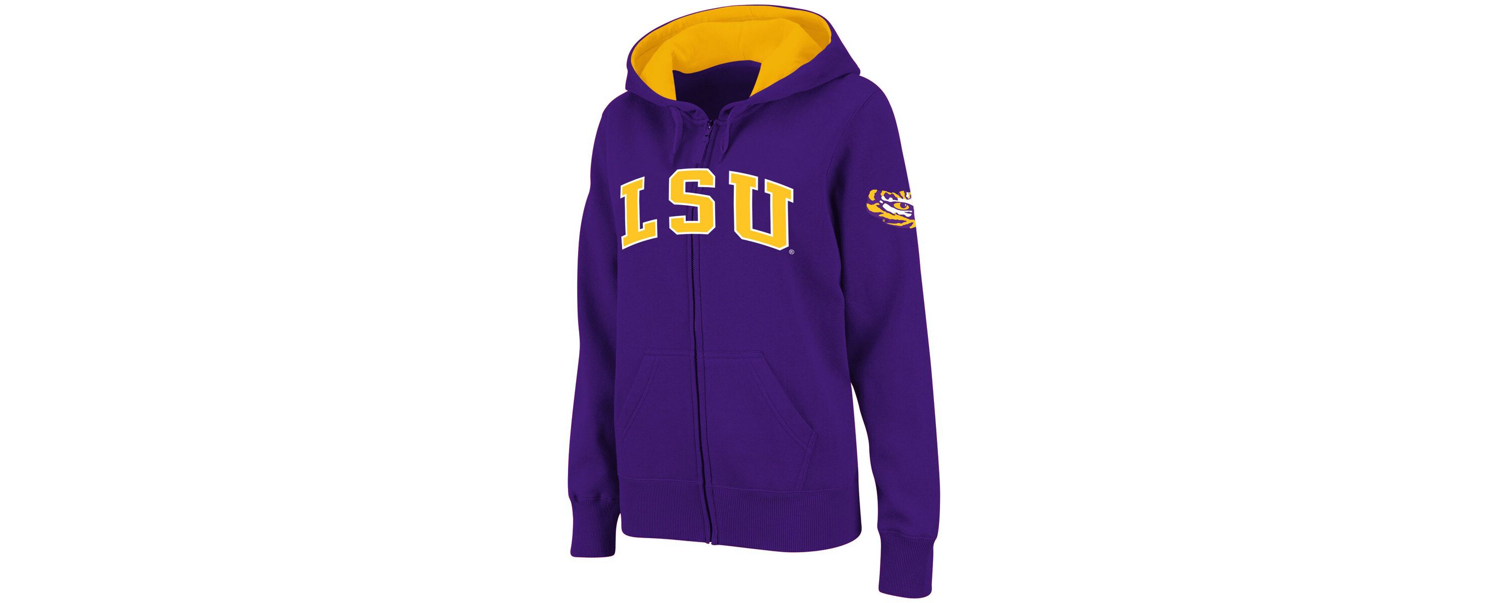 NCAA LSU Tigers Arched Name Full-Zip Hoodie