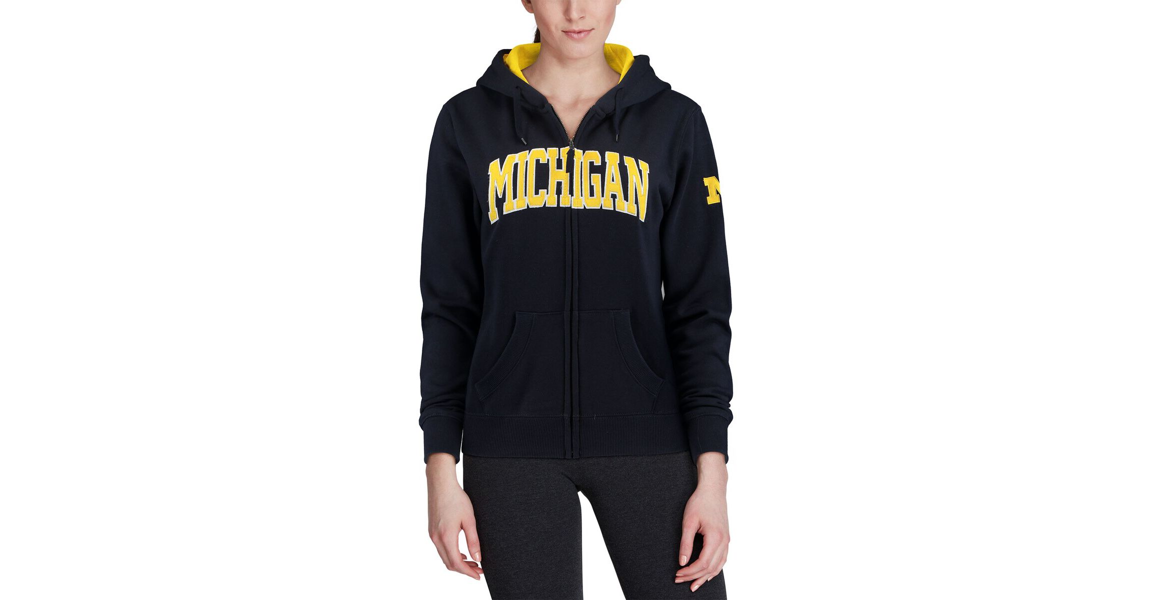NCAA Michigan Wolverines Arched Name Full-Zip Hoodie