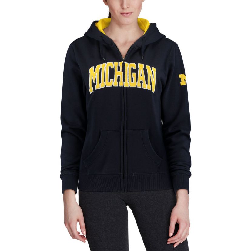NCAA Michigan Wolverines Arched Name Full-Zip Hoodie