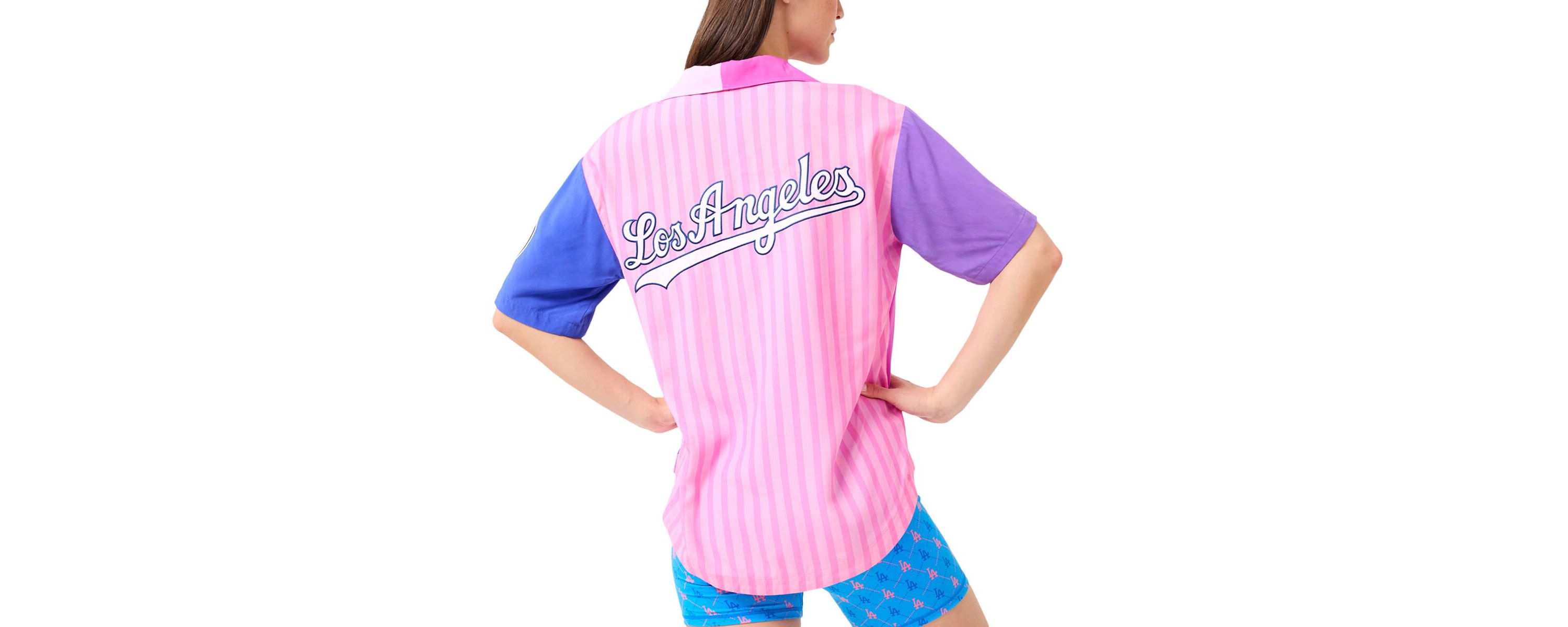 MLB Los Angeles Dodgers Color Block Button-Up Shirt