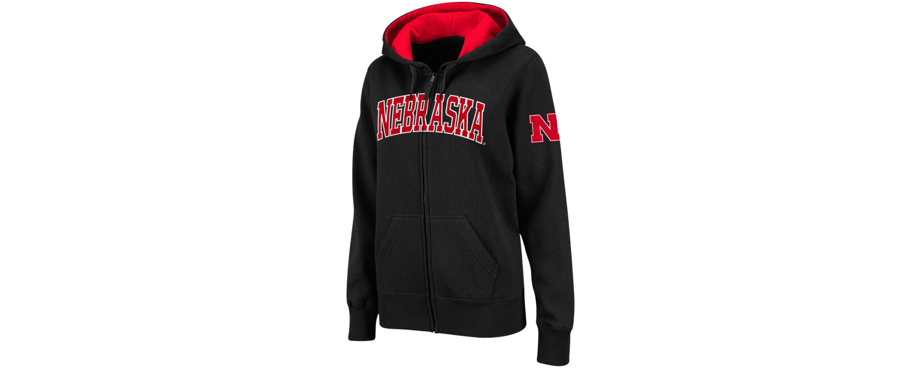 NCAA Nebraska Huskers Arched Name Full-Zip Hoodie