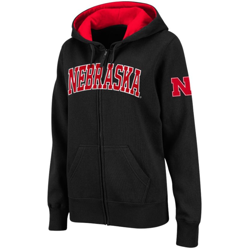 NCAA Nebraska Huskers Arched Name Full-Zip Hoodie