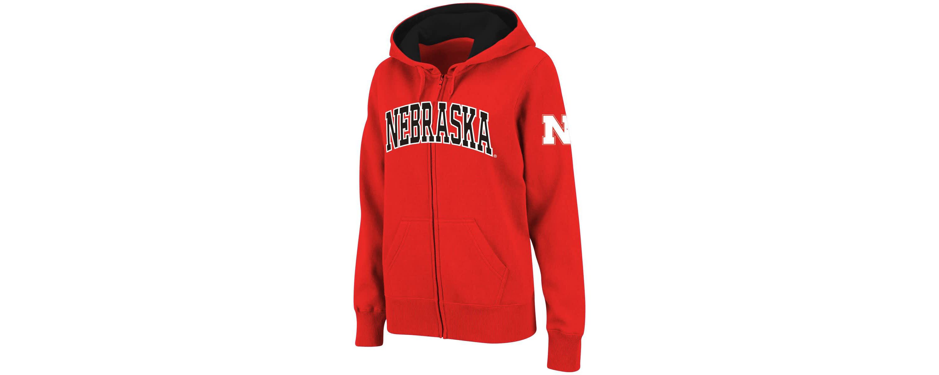 NCAA Nebraska Huskers Arched Name Full-Zip Hoodie