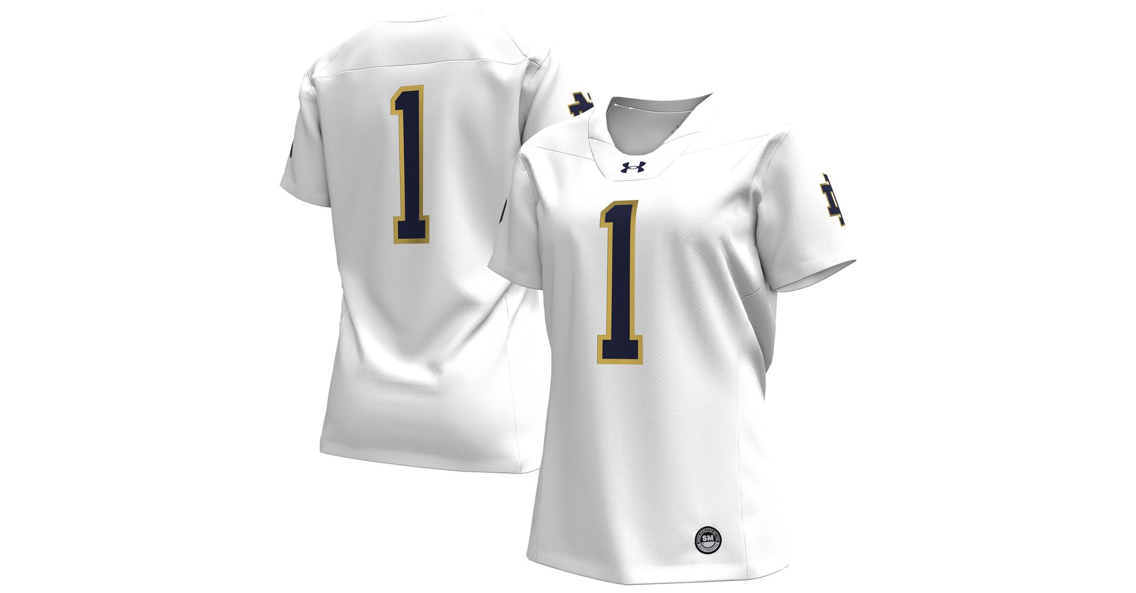 NCAA Under Armour #1 Notre Dame Fighting Irish Replica Football Jersey