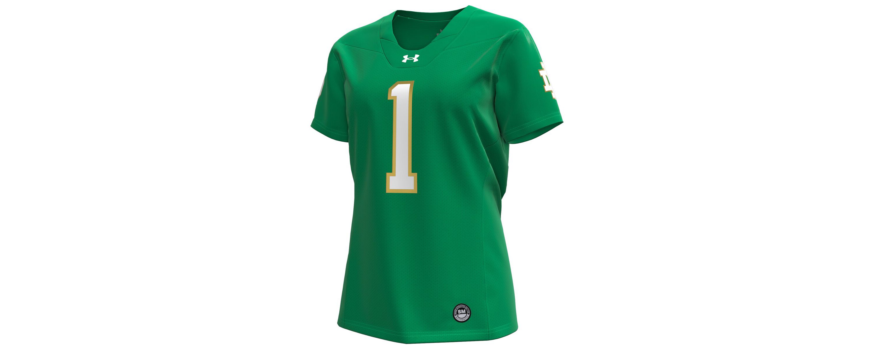 NCAA Under Armour #1 Kelly Notre Dame Fighting Irish Replica Football Jersey