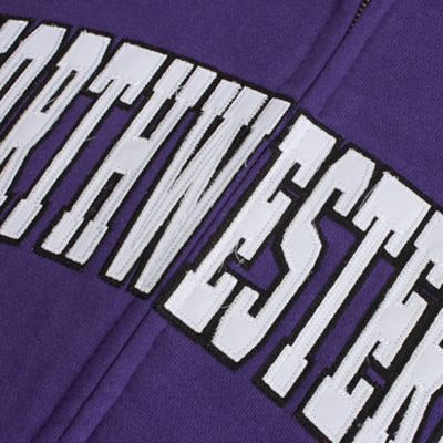 NCAA Northwestern Wildcats Arched Name Full-Zip Hoodie