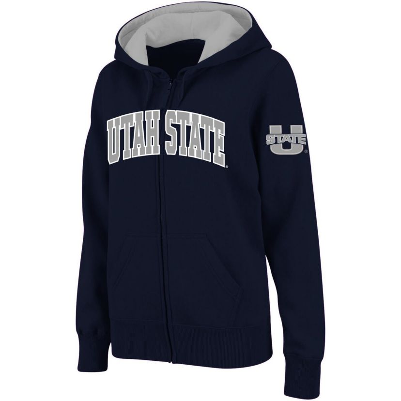 NCAA Utah State Aggies Arched Name Full-Zip Hoodie