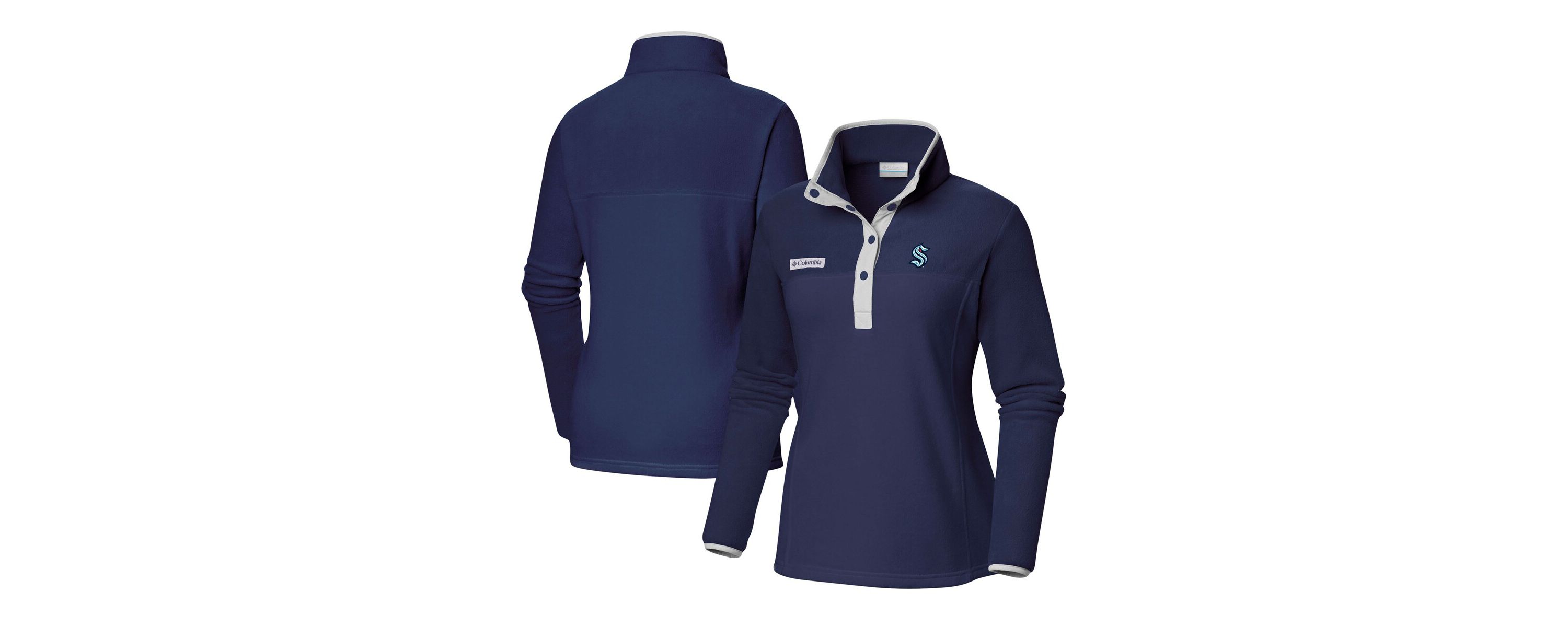 NHL Deep Sea Seattle Kraken Benton Springs Half-Snap Jacket