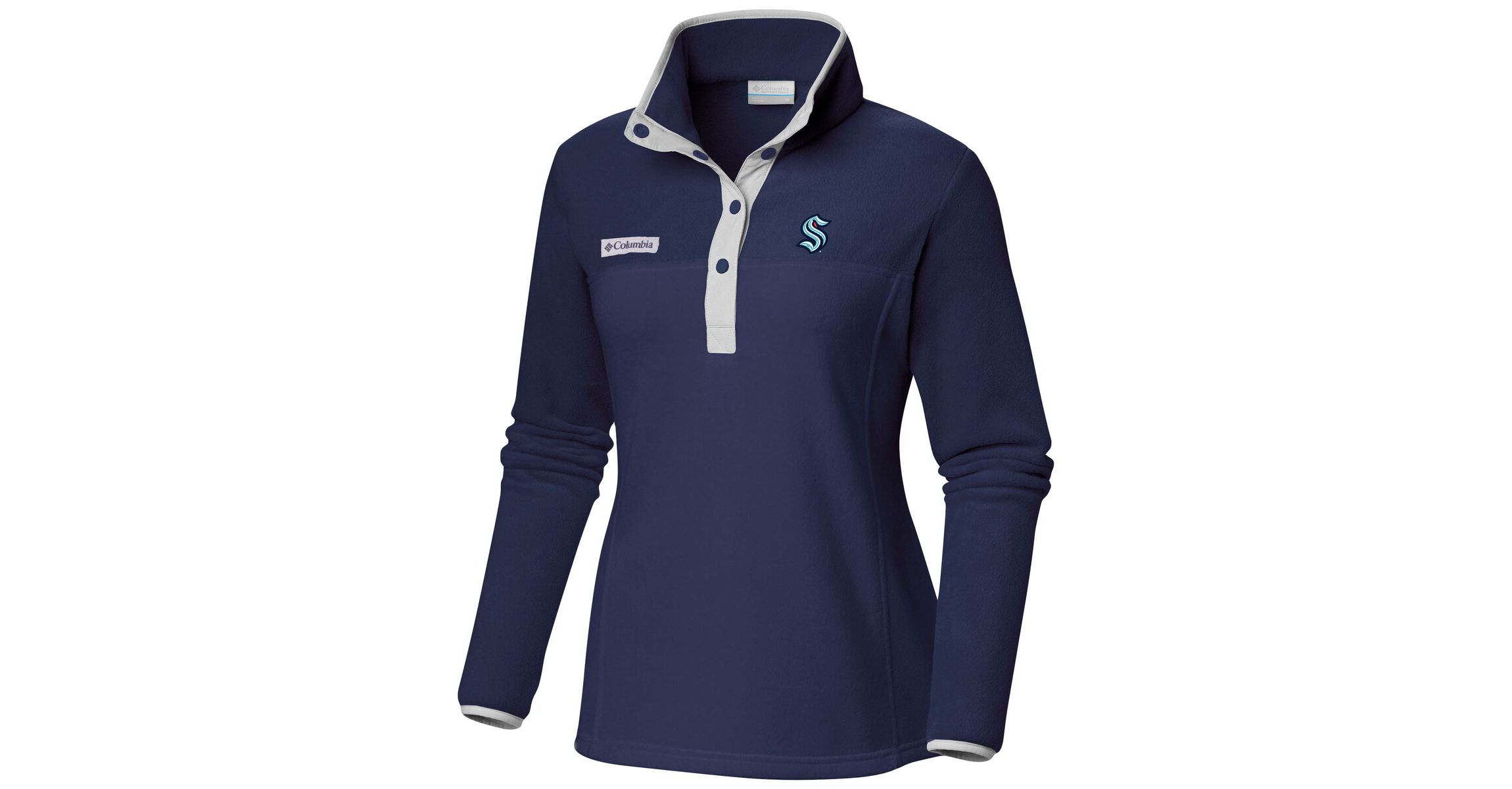 NHL Deep Sea Seattle Kraken Benton Springs Half-Snap Jacket