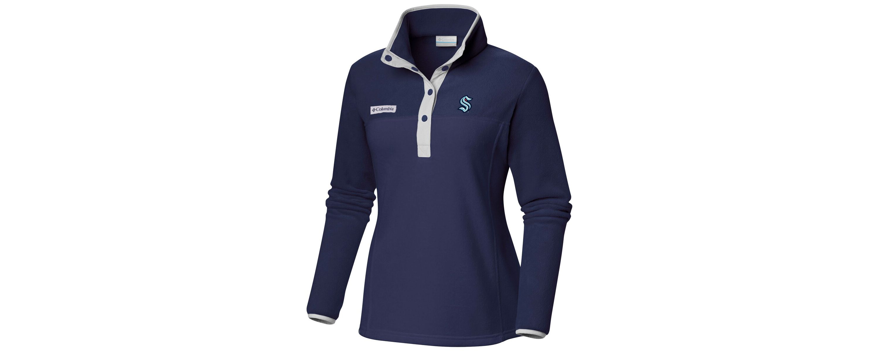 NHL Deep Sea Seattle Kraken Benton Springs Half-Snap Jacket