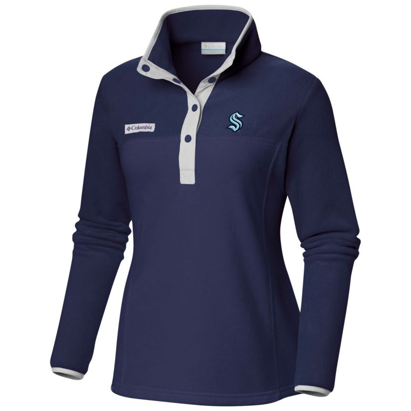 NHL Deep Sea Seattle Kraken Benton Springs Half-Snap Jacket