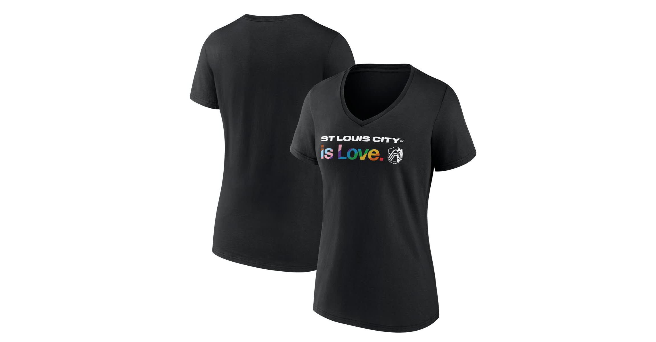 MLS Fanatics St. Louis City SC Lucky City Pride V-Neck T-Shirt
