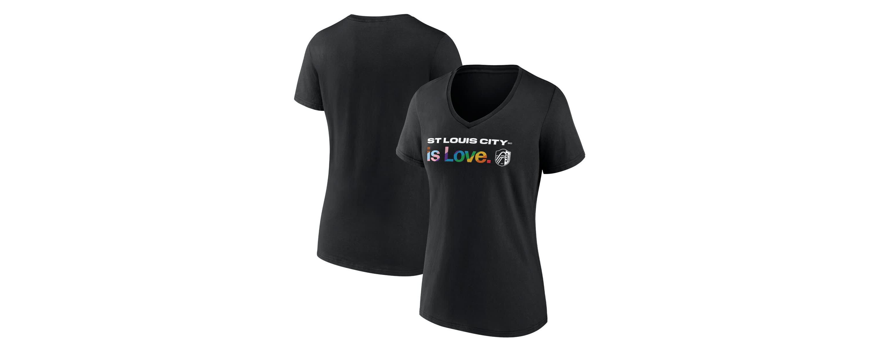 MLS Fanatics St. Louis City SC Lucky City Pride V-Neck T-Shirt