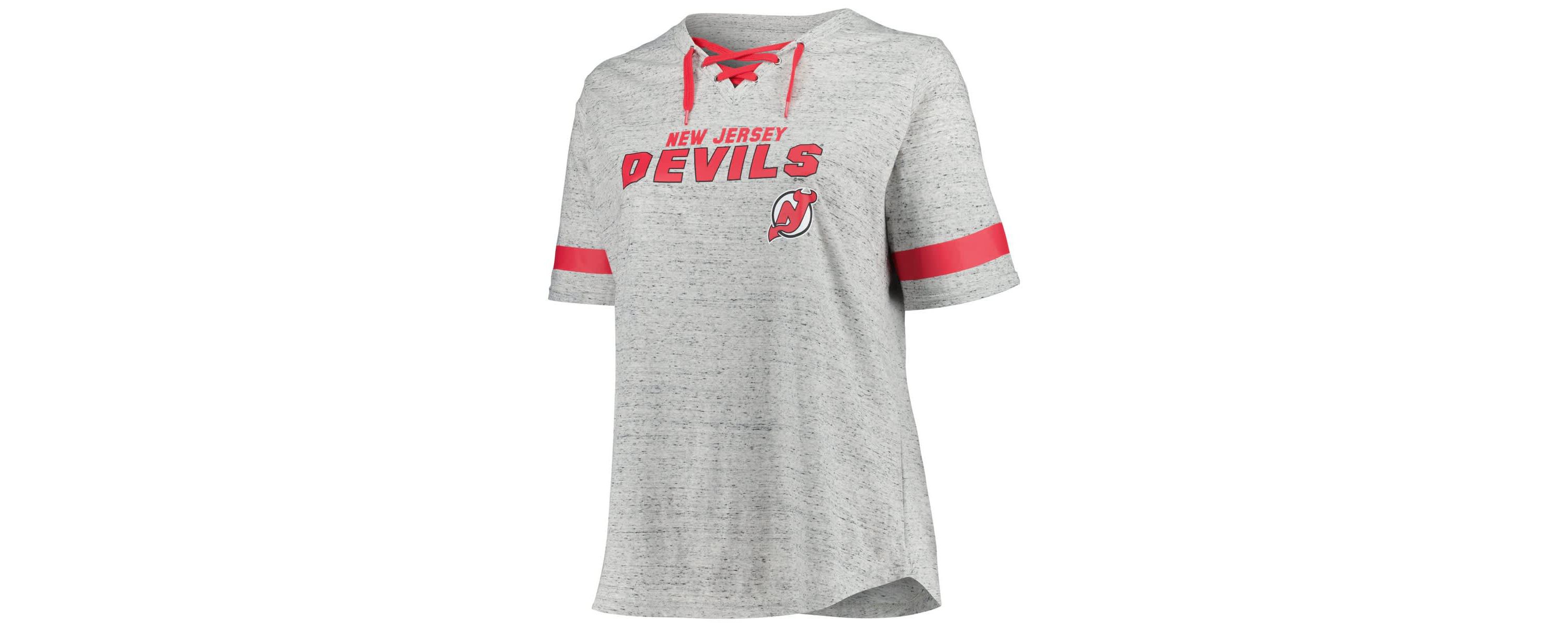 NHL Fanatics New Jersey Devils Plus Size Lace-Up T-Shirt