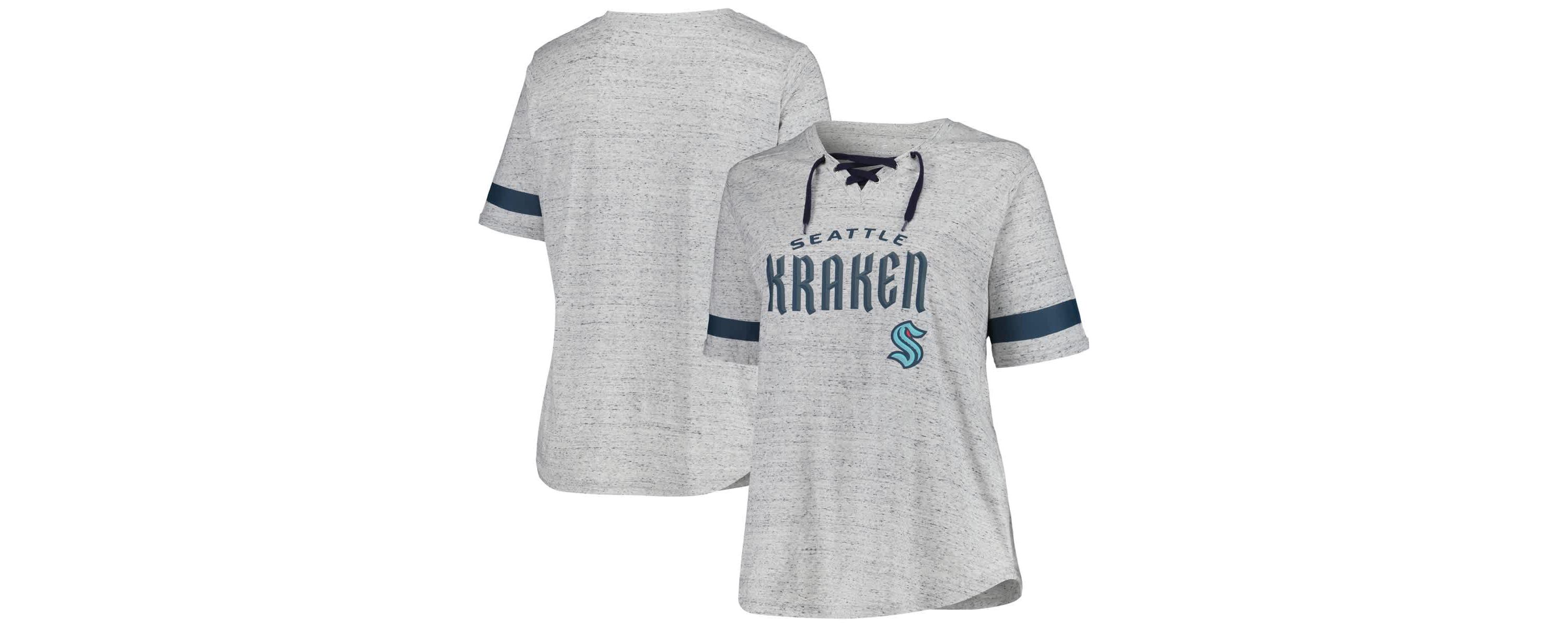 NHL Fanatics Seattle Kraken Plus Size Lace-Up T-Shirt