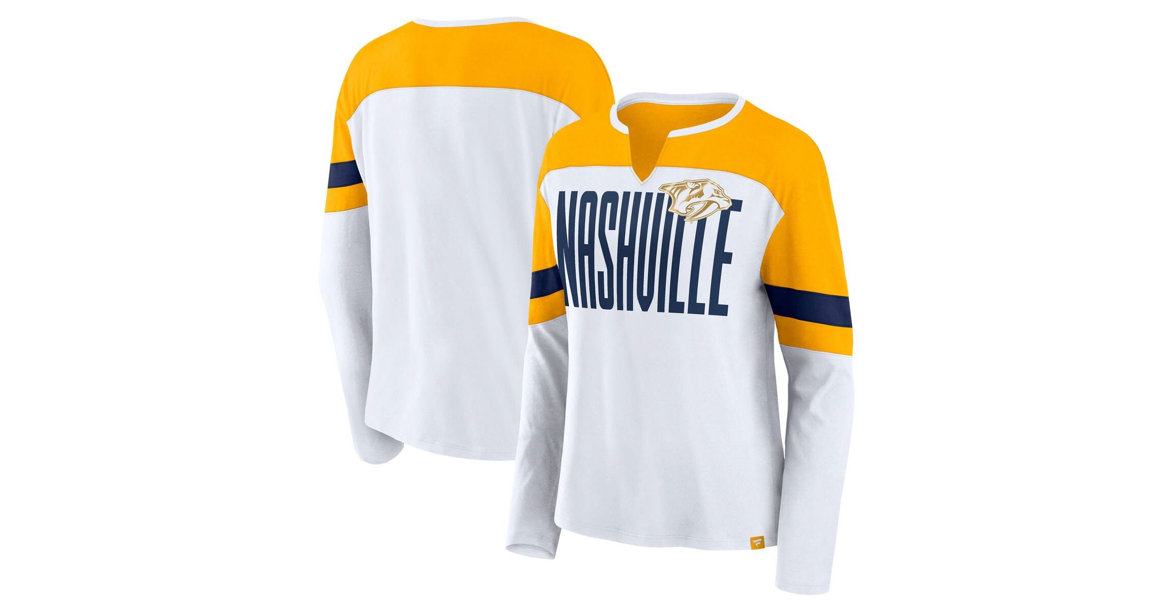 NHL Fanatics Nashville Predators Frozen Long Sleeve Notch Neck T-Shirt
