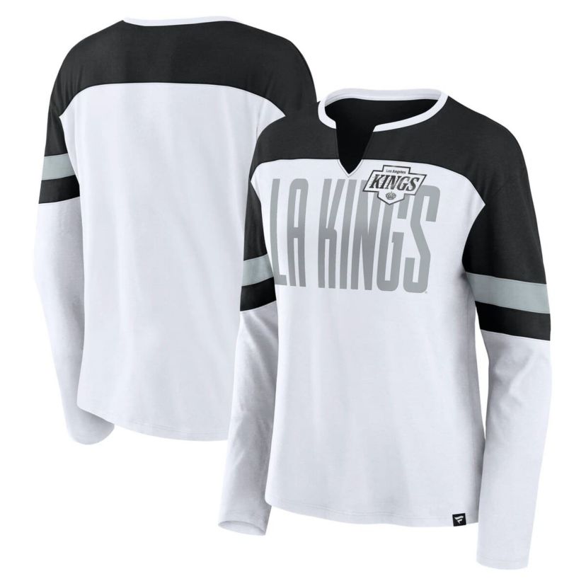 NHL Fanatics Los Angeles Kings Frozen Long Sleeve Notch Neck T-Shirt
