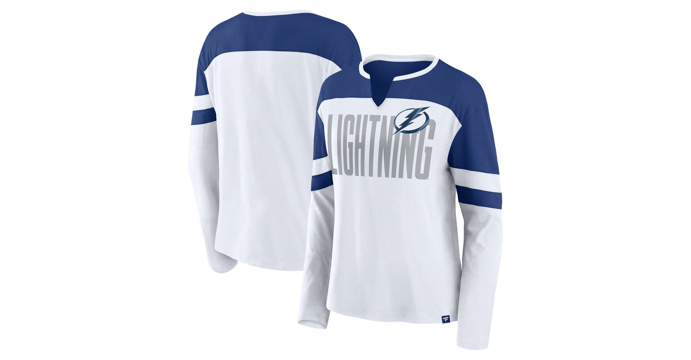 NHL Fanatics Tampa Bay Lightning Frozen Long Sleeve Notch Neck T-Shirt