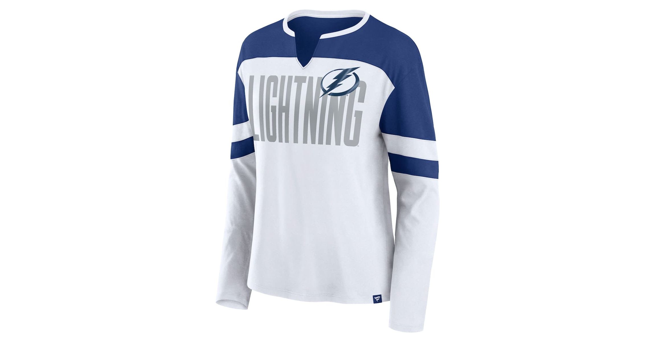NHL Fanatics Tampa Bay Lightning Frozen Long Sleeve Notch Neck T-Shirt