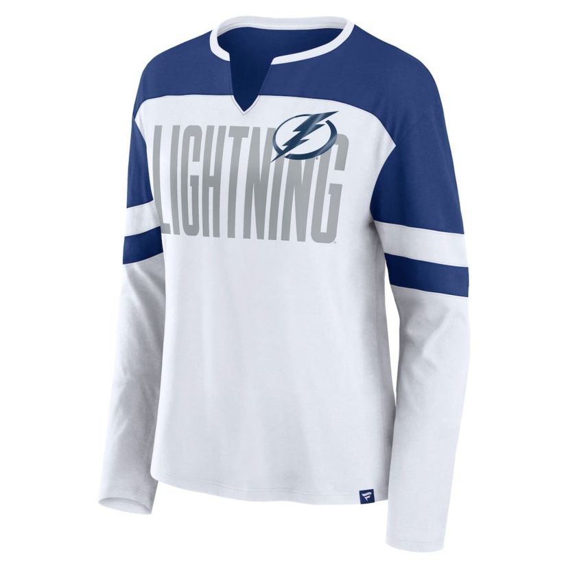 NHL Fanatics Tampa Bay Lightning Frozen Long Sleeve Notch Neck T-Shirt