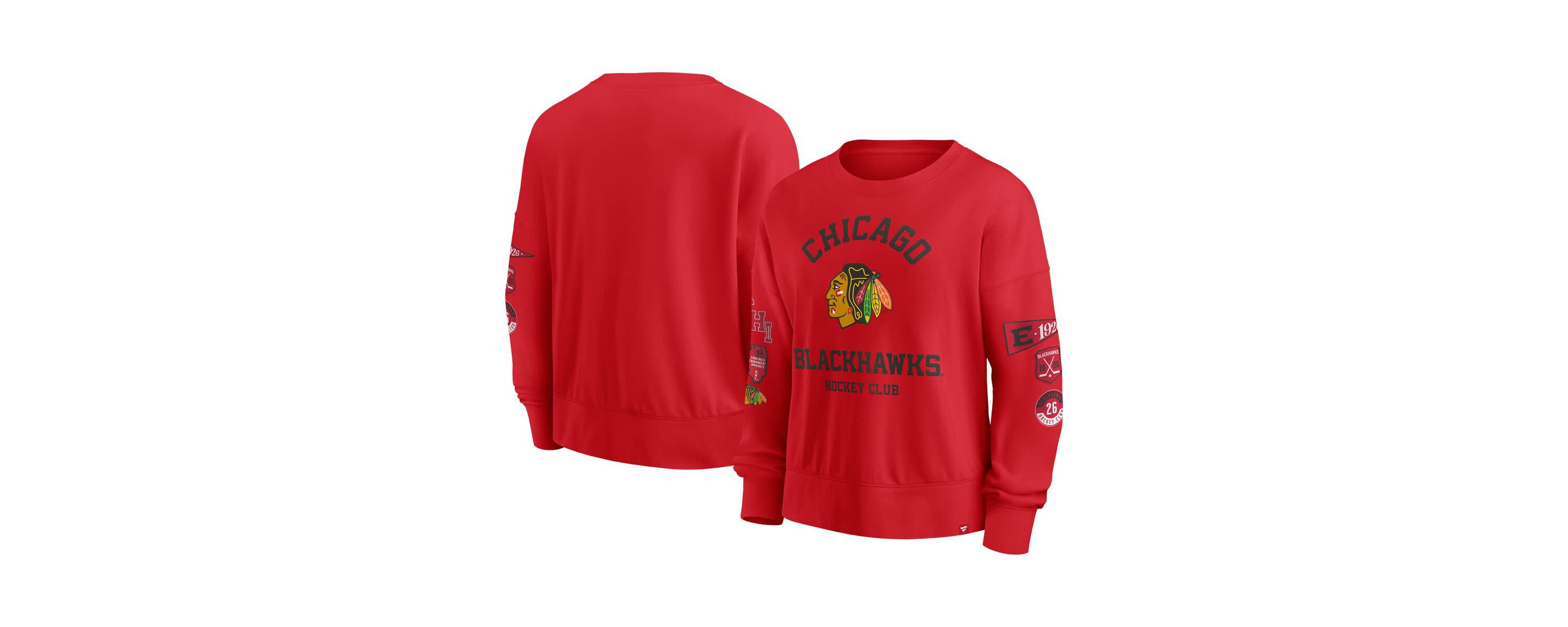 NHL Fanatics Chicago Blackhawks Go Team Pullover Sweatshirt
