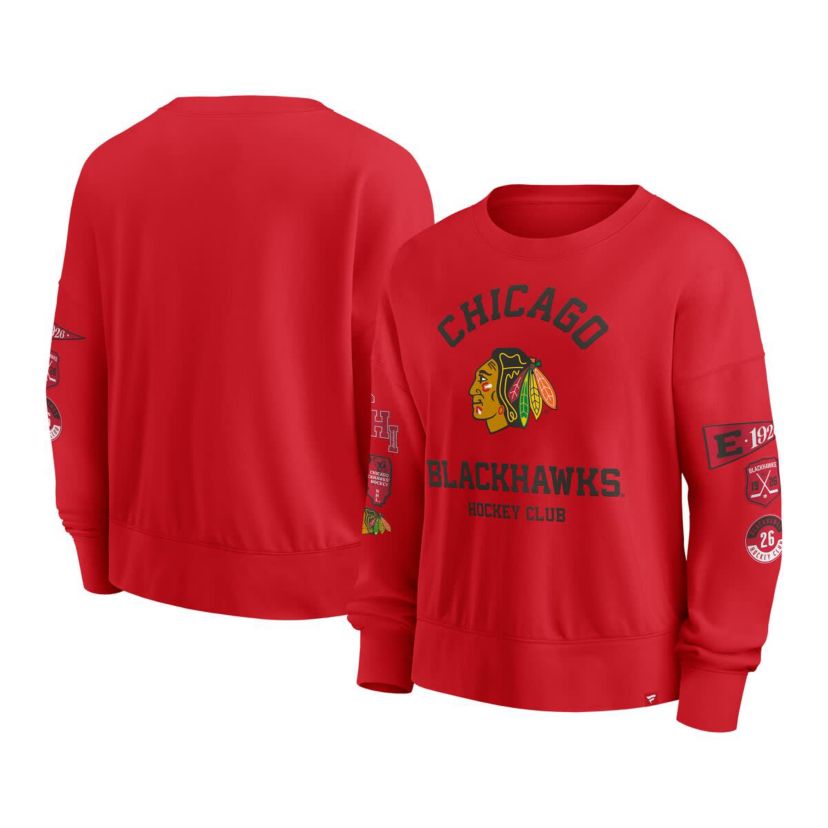 NHL Fanatics Chicago Blackhawks Go Team Pullover Sweatshirt