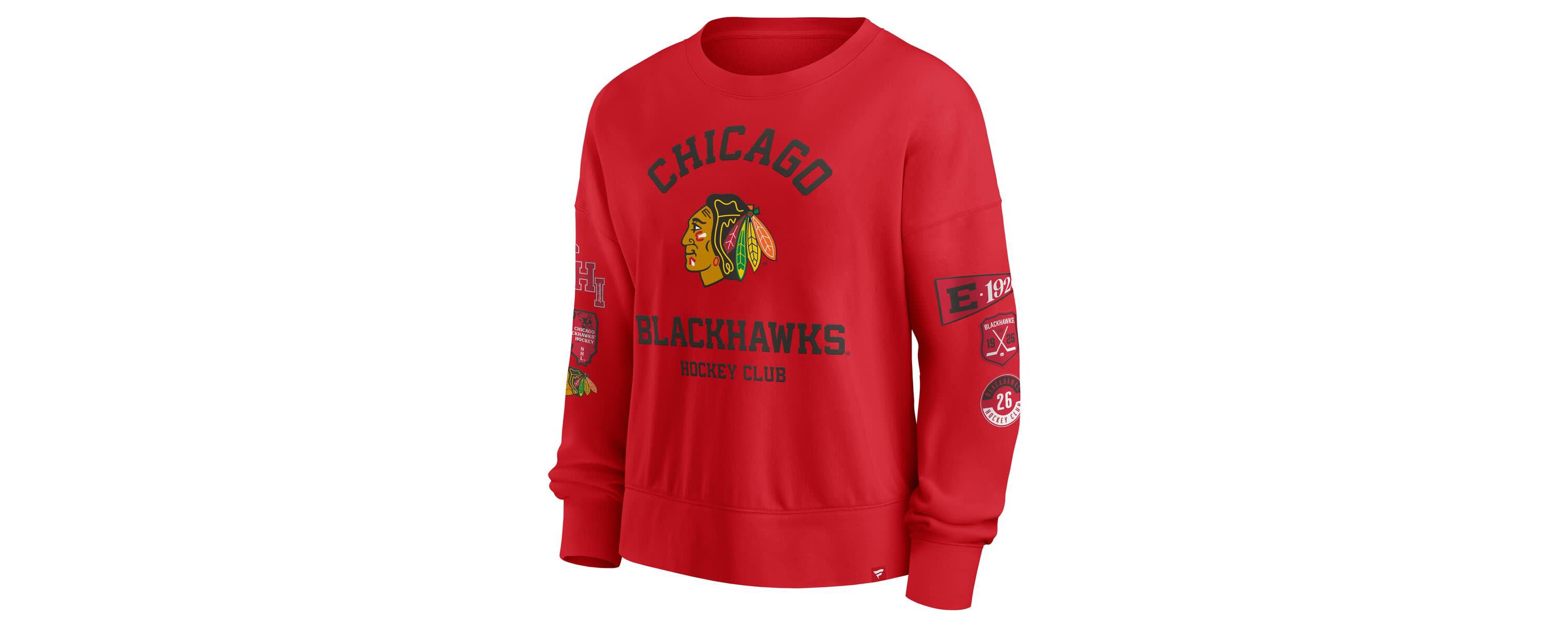 NHL Fanatics Chicago Blackhawks Go Team Pullover Sweatshirt