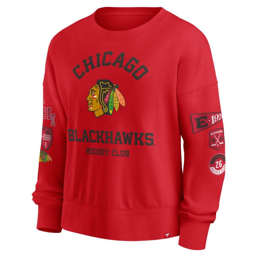 NHL Fanatics Chicago Blackhawks Go Team Pullover Sweatshirt