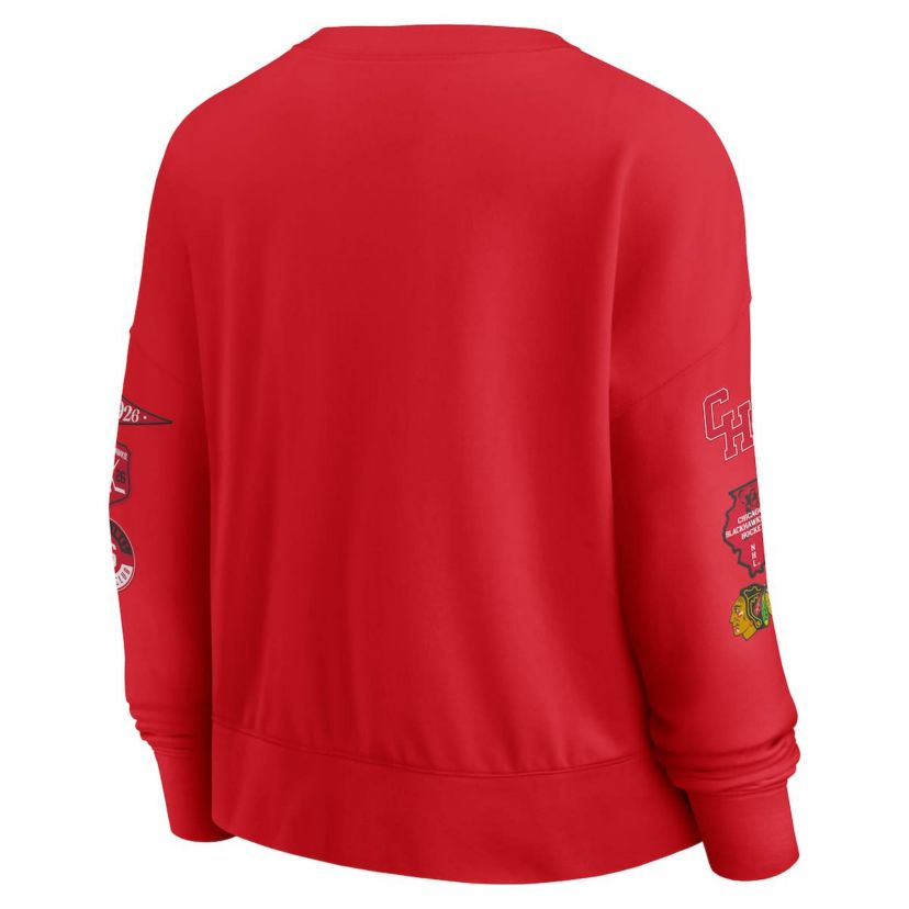 NHL Fanatics Chicago Blackhawks Go Team Pullover Sweatshirt