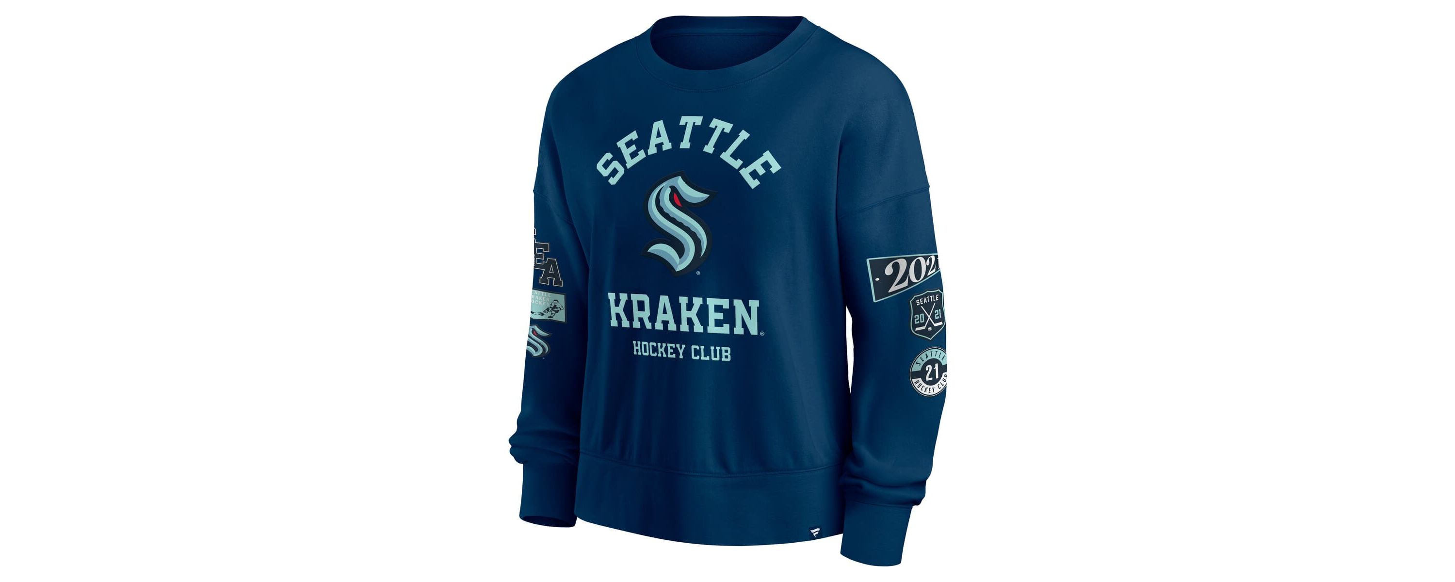 NHL Fanatics Deep Sea Seattle Kraken Go Team Pullover Sweatshirt