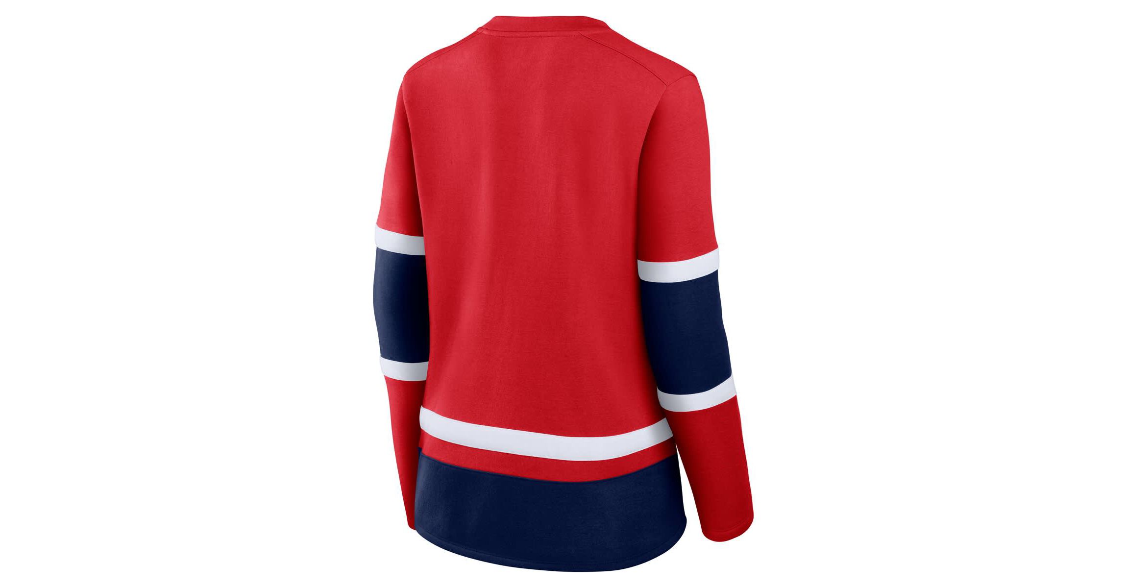 NHL Fanatics Washington Capitals Prime Time Lace-Up Long Sleeve T-Shirt