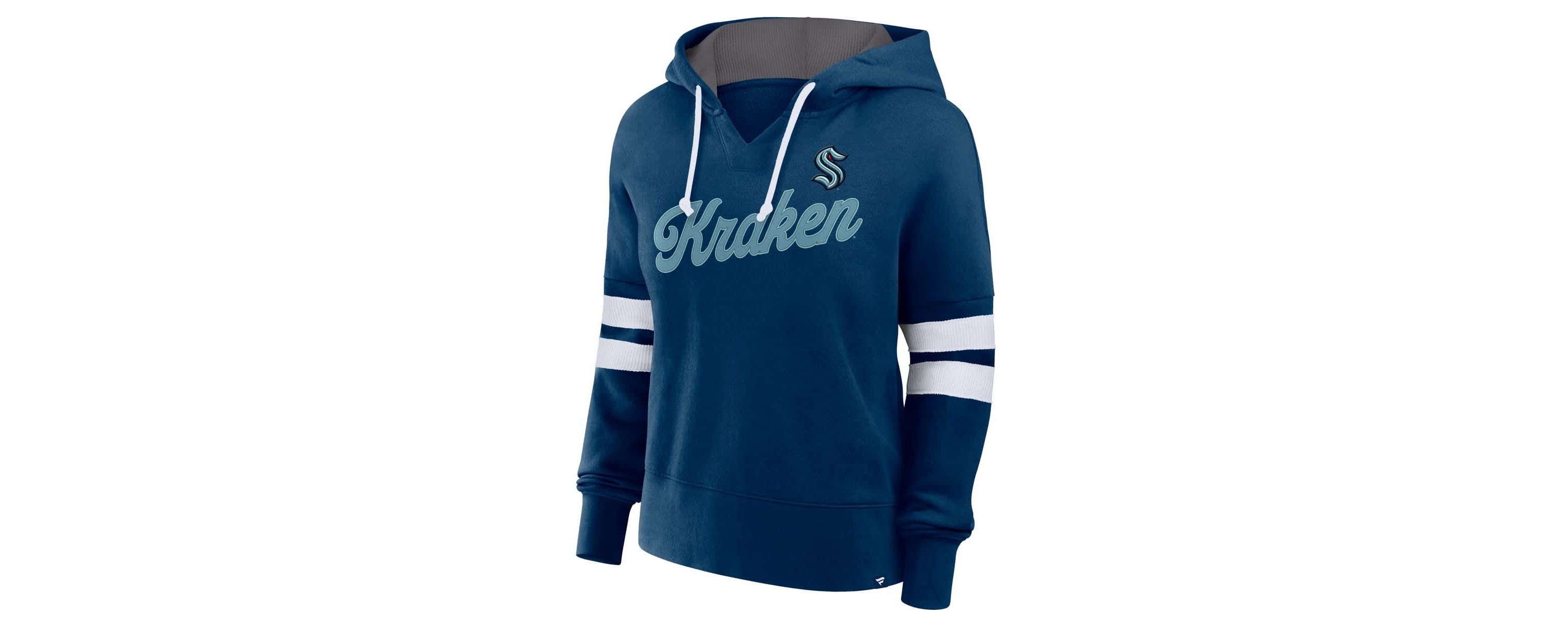 NHL Fanatics Deep Sea Seattle Kraken Oversized Seize Pullover Hoodie