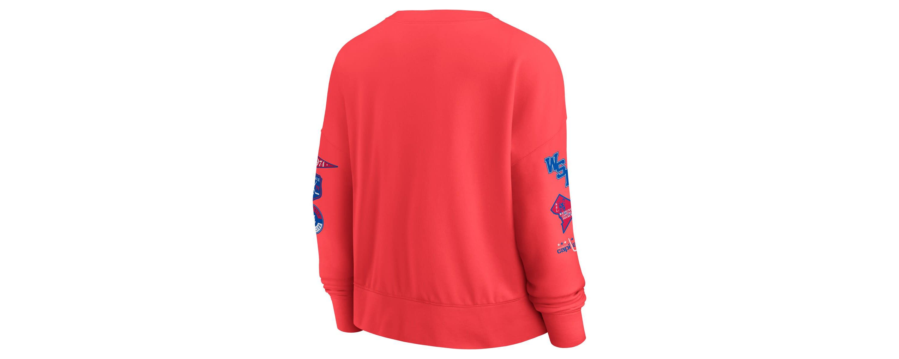 NHL Fanatics Washington Capitals Oversized Vintage Go Team Pullover Sweatshirt