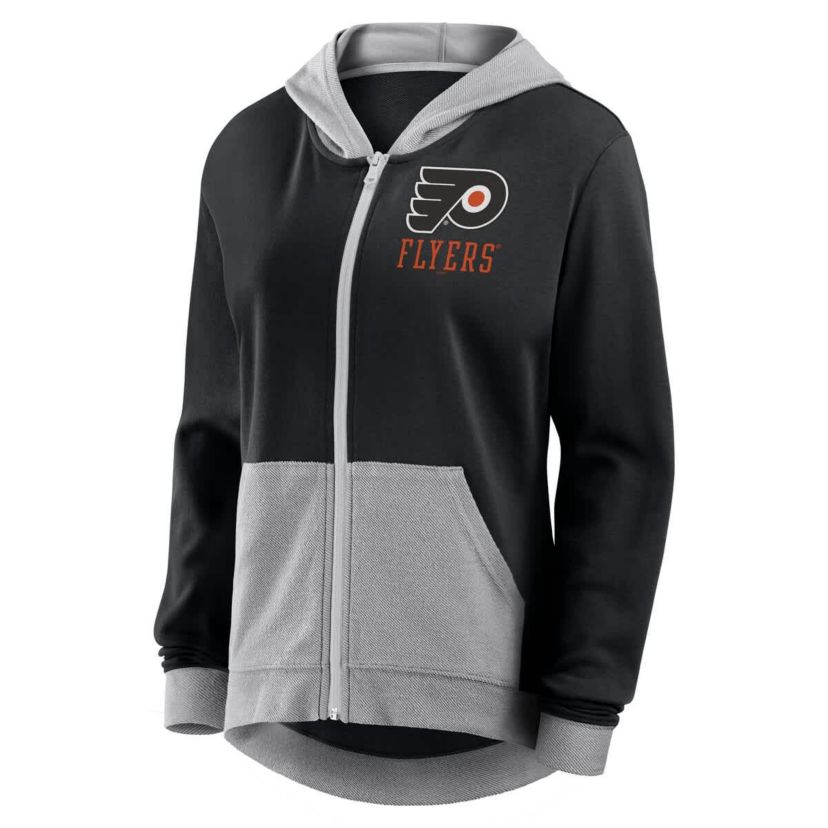 NHL Logo Athletic Philadelphia Flyers Hit It French Terry Full-Zip Hoodie