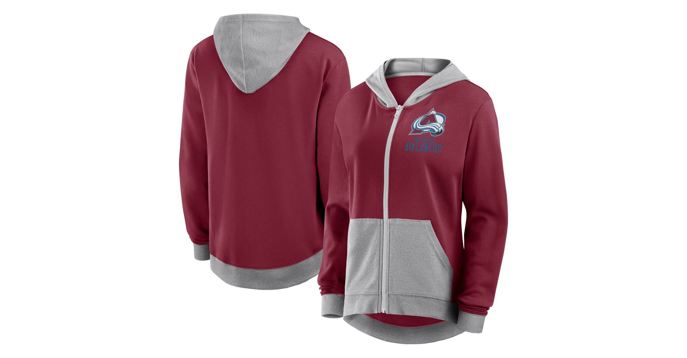 NHL Logo Athletic Colorado Avalanche Hit It French Terry Full-Zip Hoodie