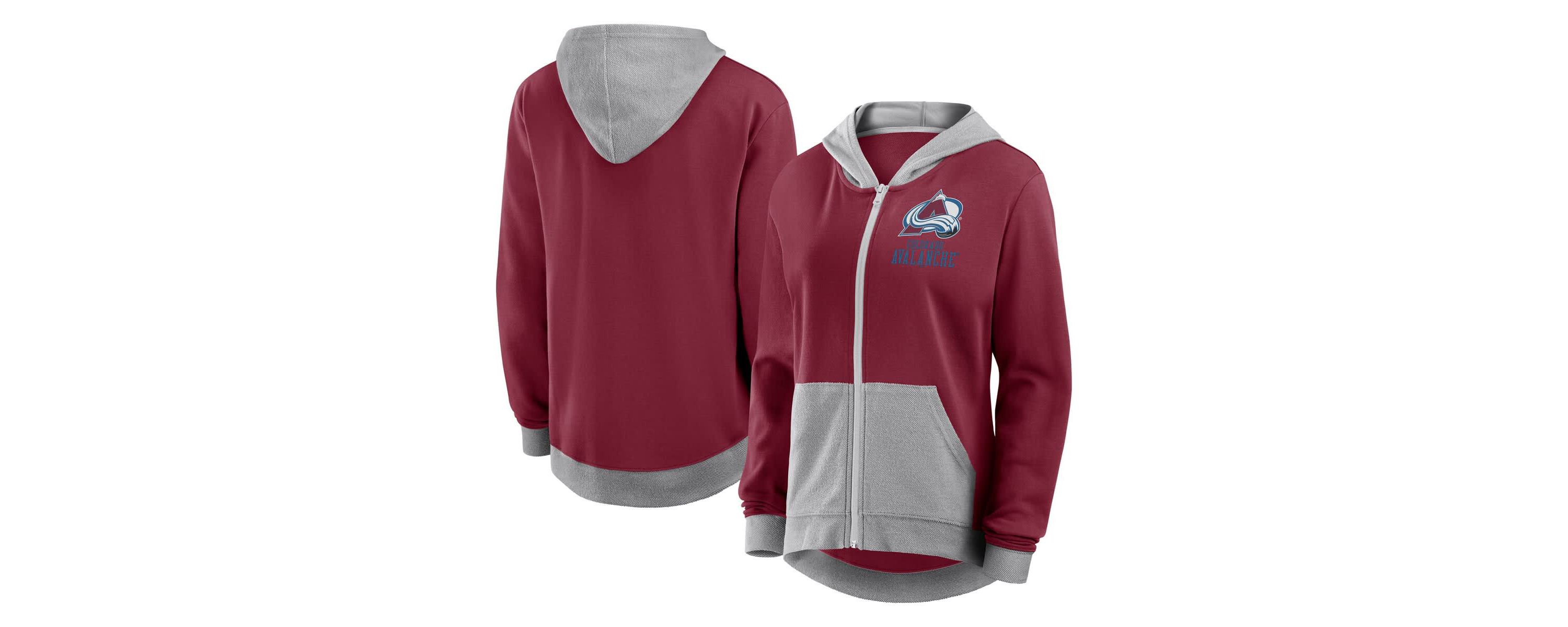 NHL Logo Athletic Colorado Avalanche Hit It French Terry Full-Zip Hoodie