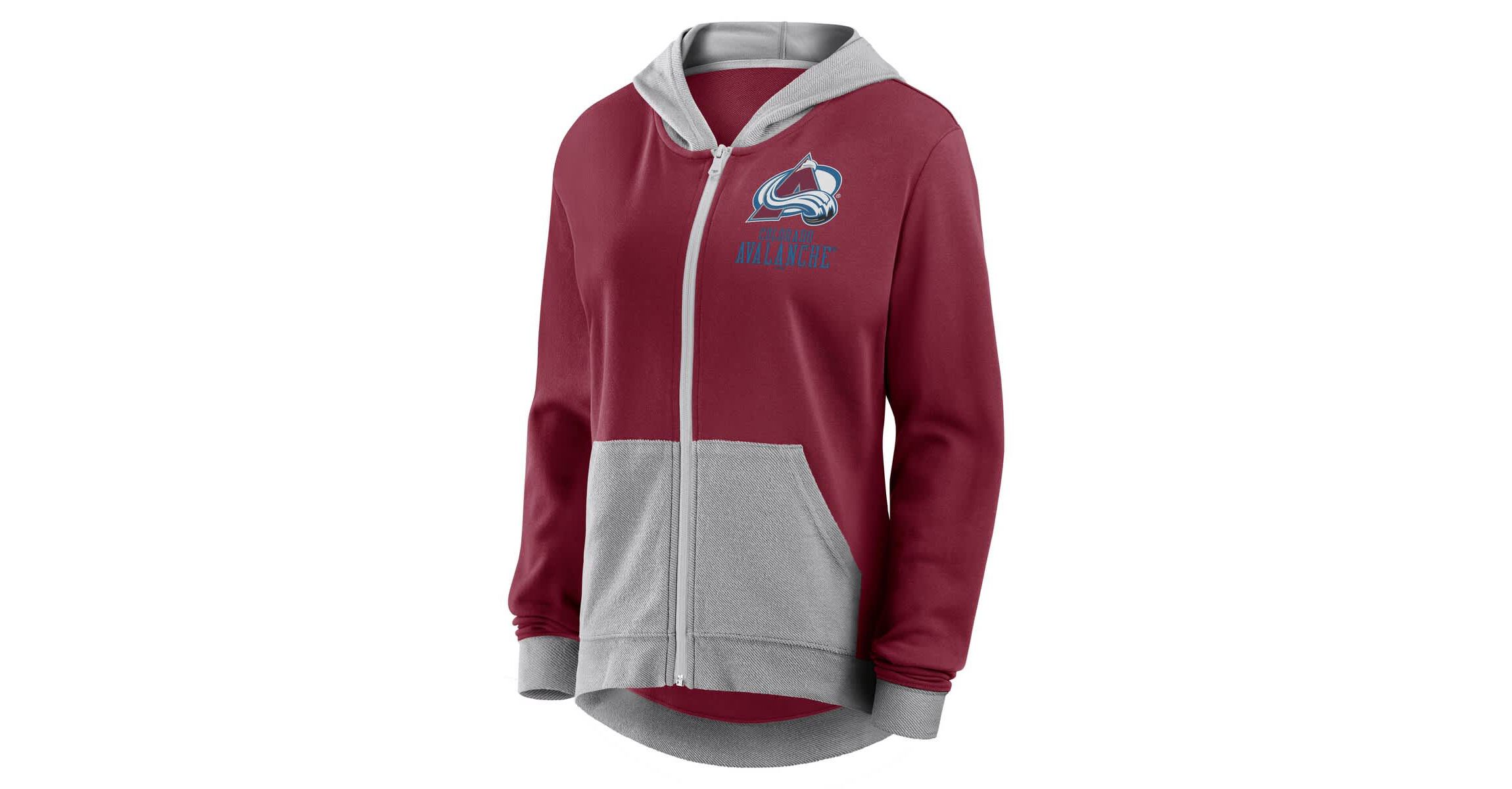 NHL Logo Athletic Colorado Avalanche Hit It French Terry Full-Zip Hoodie