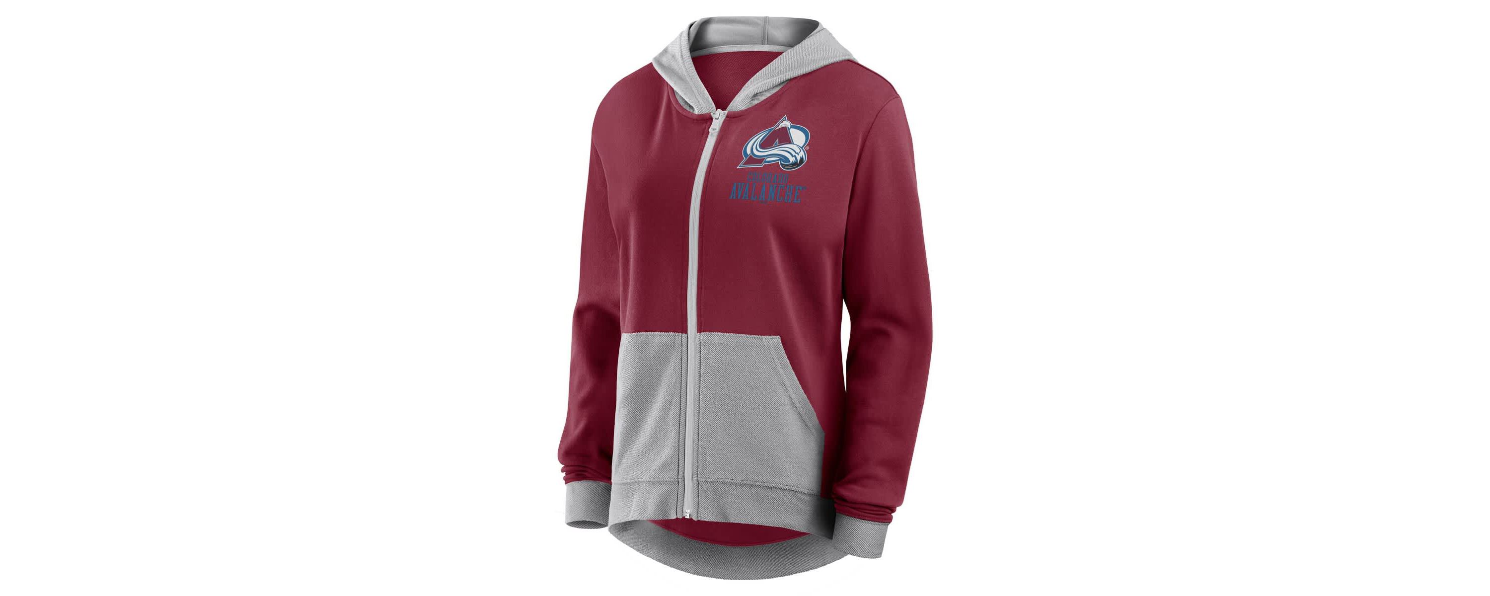 NHL Logo Athletic Colorado Avalanche Hit It French Terry Full-Zip Hoodie