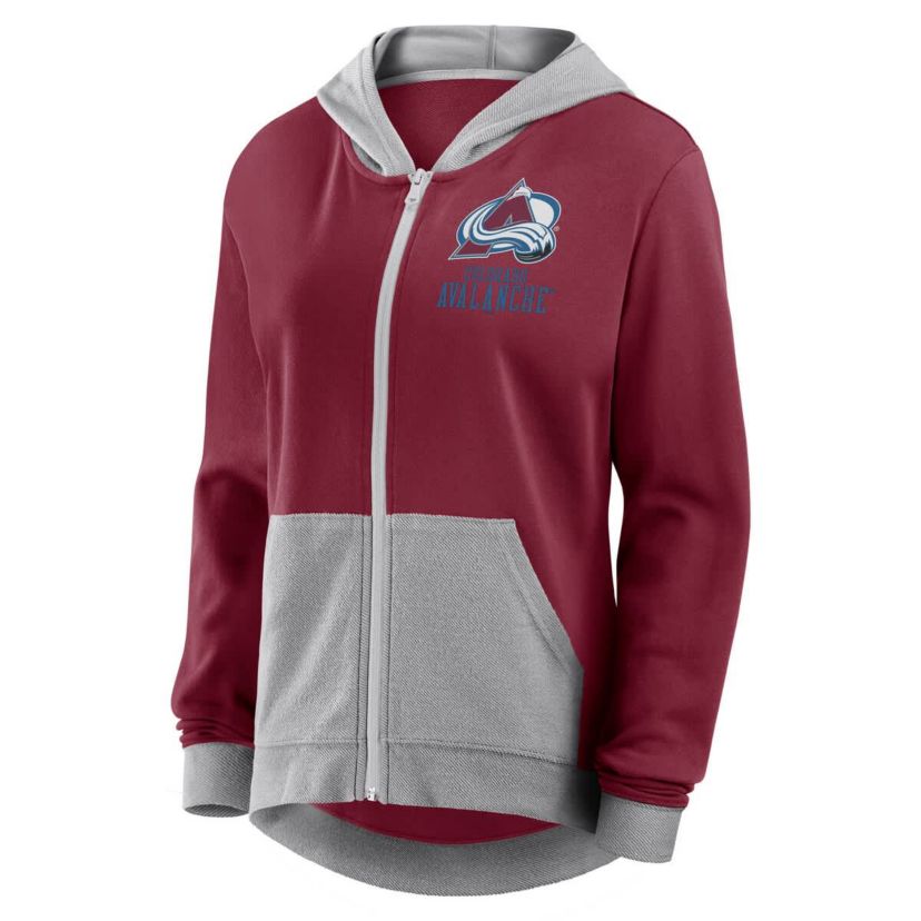 NHL Logo Athletic Colorado Avalanche Hit It French Terry Full-Zip Hoodie