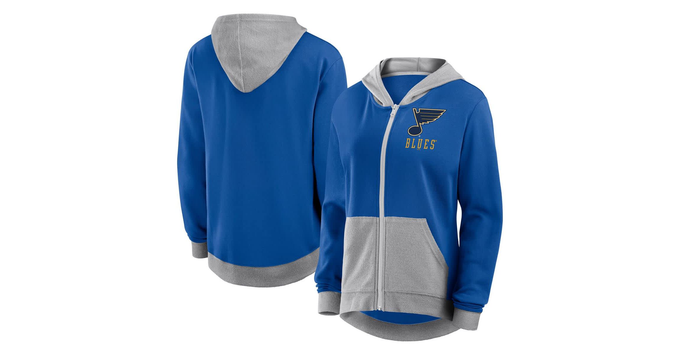 NHL Logo Athletic St. Louis Blues Hit It French Terry Full-Zip Hoodie