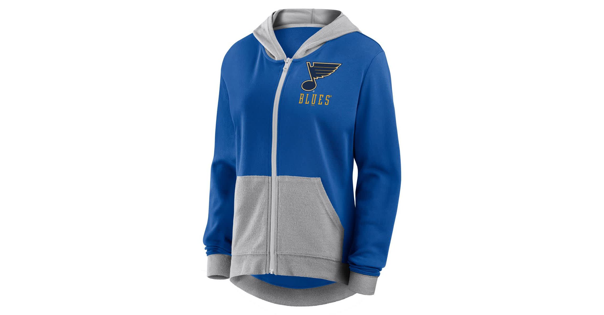 NHL Logo Athletic St. Louis Blues Hit It French Terry Full-Zip Hoodie