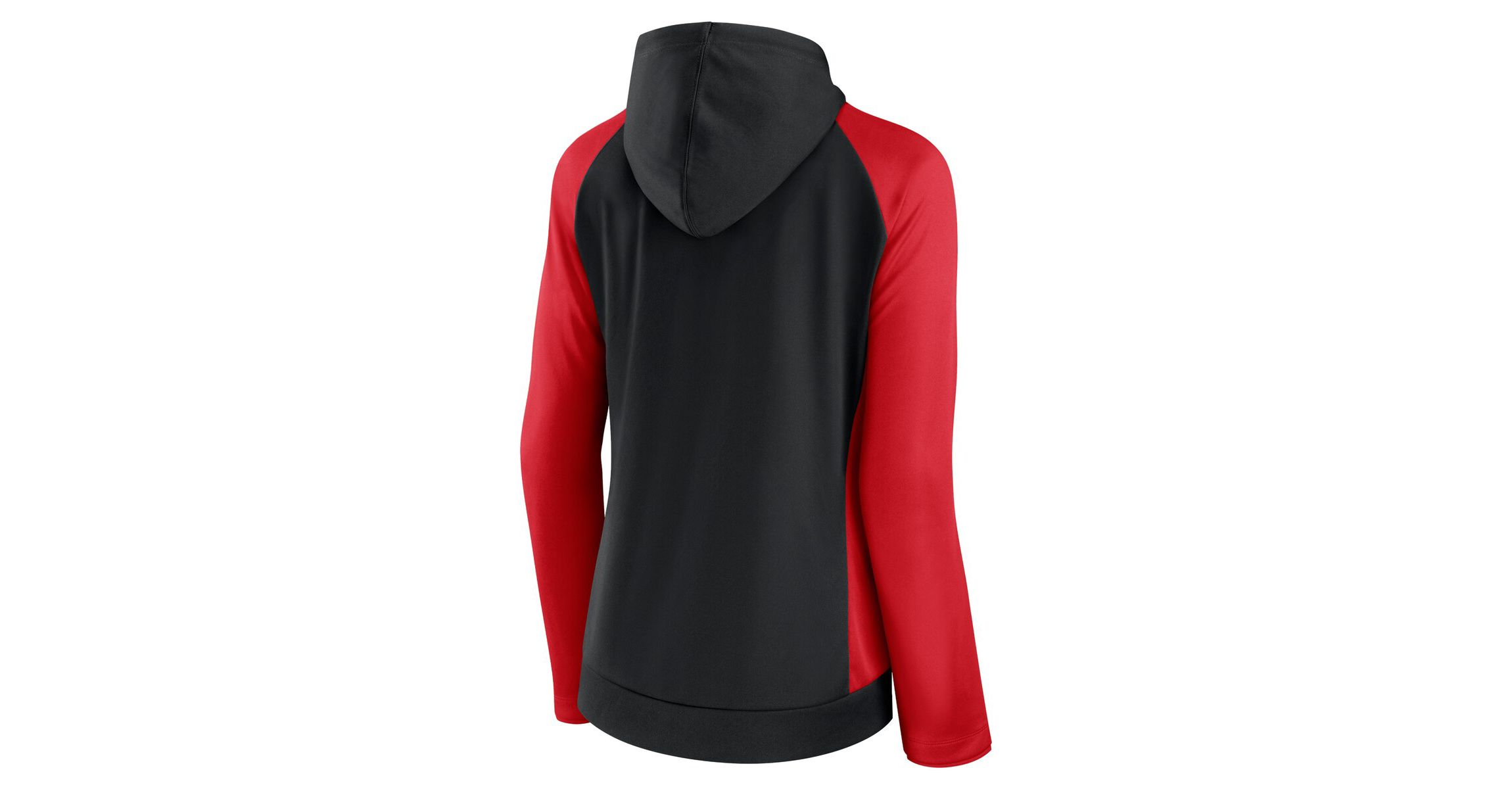 MLS Fanatics Black/Red D.C. United Iconic Raglan Full-Zip Hoodie