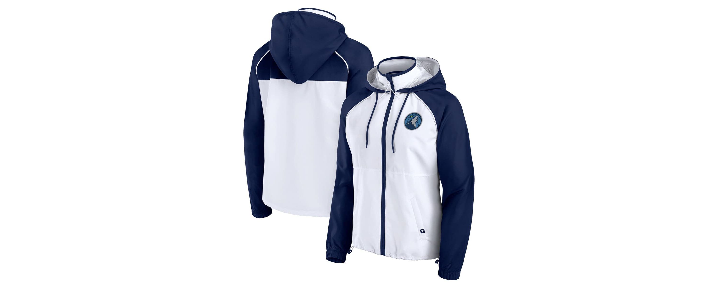 NBA Fanatics Minnesota Timberwolves Anorak Raglan Full-Zip Hoodie Jacket