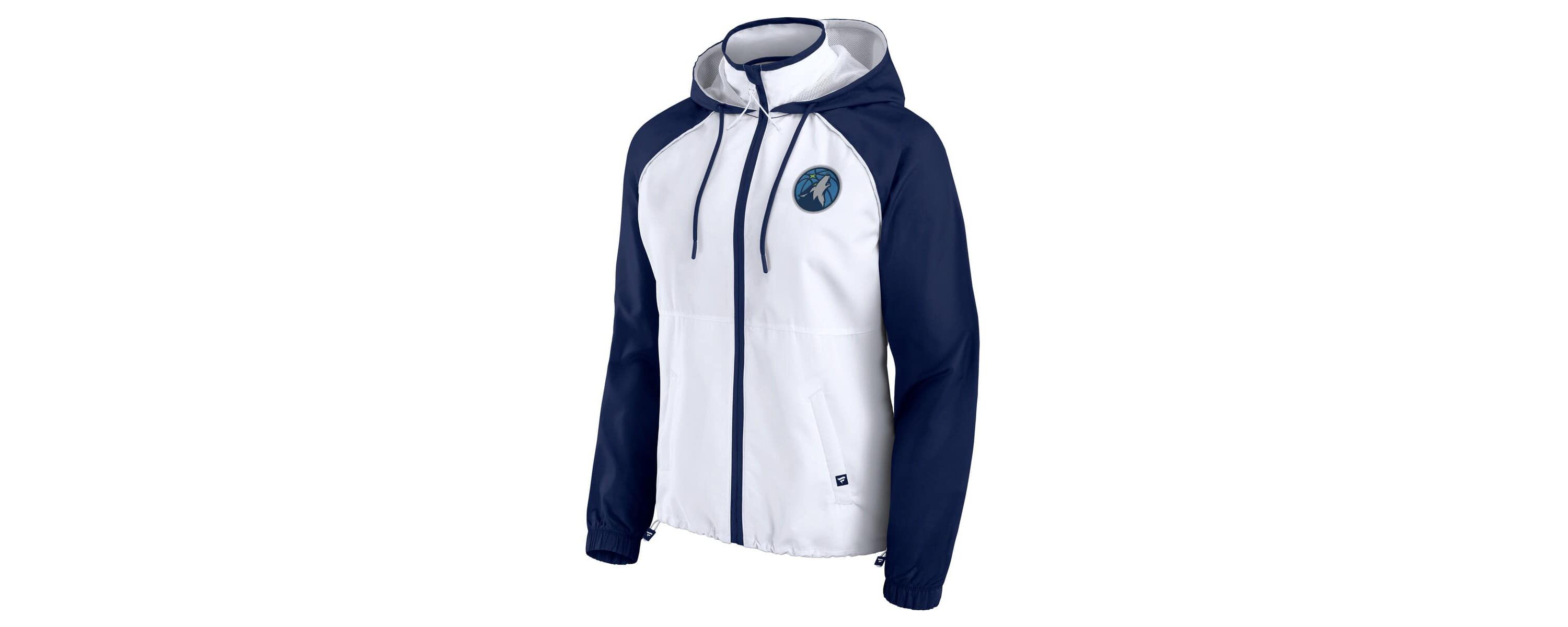 NBA Fanatics Minnesota Timberwolves Anorak Raglan Full-Zip Hoodie Jacket