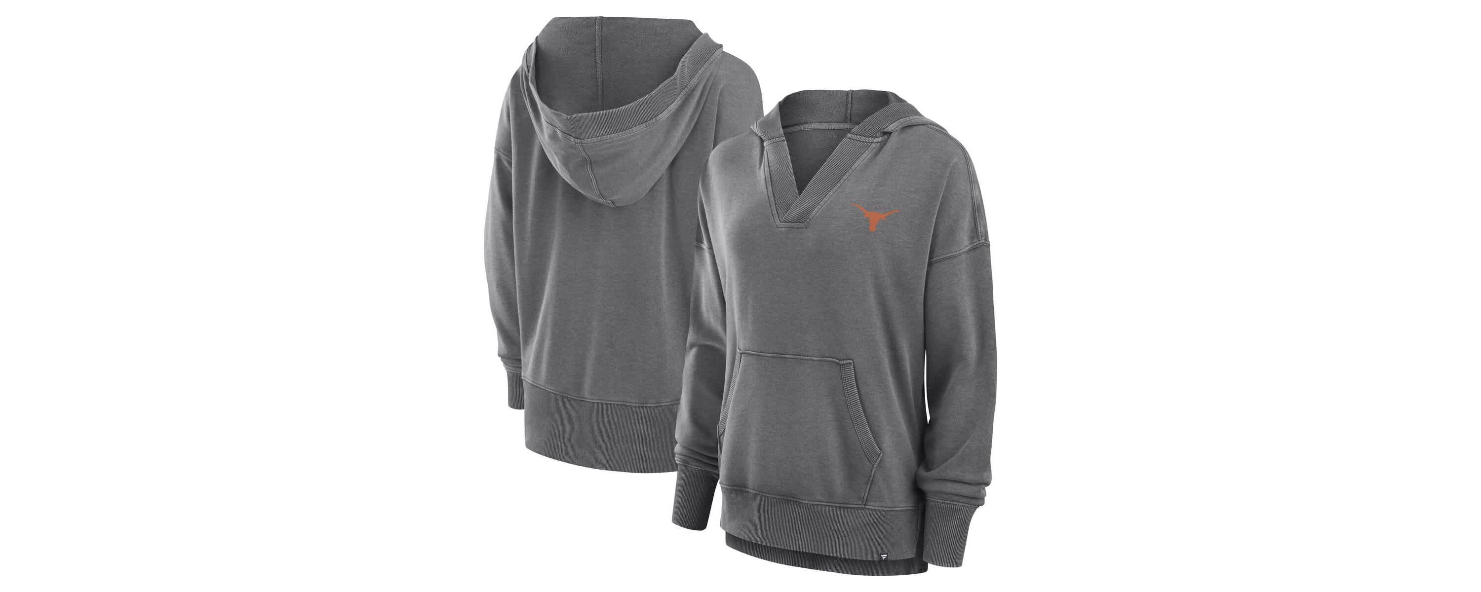NCAA Fanatics Texas Longhorns Initiative Snow Wash French Terry V-Neck Pullover Hoodie